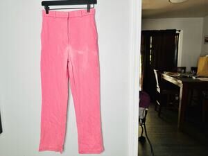 THEBE MAGUGU Pink Straight Leg Trousers Pants Size Medium